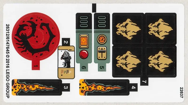 Sticker Sheet for Set 70589 - International Version - (26312/6147645)