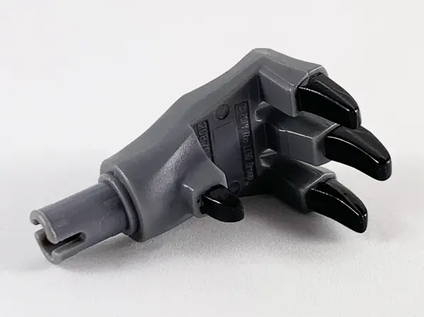 Dark Bluish Gray Dinosaur Foot Front (Manus) with Black Claws Pattern