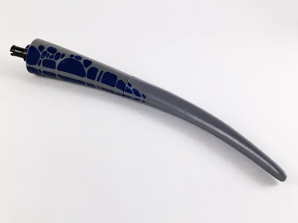 Dark Bluish Gray Dinosaur Tail Baryonyx with Pin and Dark Blue Spots Pattern