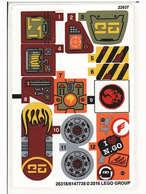 Sticker Sheet for Set 70592 - International Version - (26318/6147738)