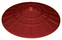 Dark Red Minifigure, Headgear Hat, Conical Asian