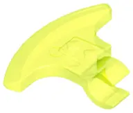 Trans-Neon Green Minifigure, Weapon Axe Head with Clip