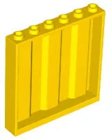 Yellow Panel 1 x 6 x 5 with Corrugated Profile