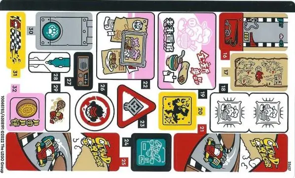 Sticker Sheet for Set 80038, Sheet 2 - (10068783/6308191)