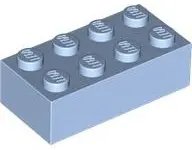 Bright Light Blue Brick 2 x 4