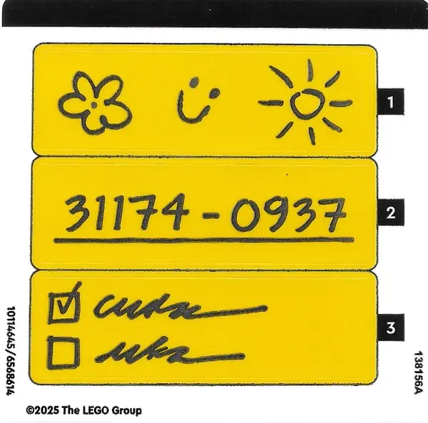 Sheet for Set 31174 - (10114645/6568614)