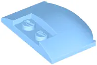 Light Blue Wedge 3 x 4 x 2/3 Triple Curved