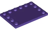 Dark Purple Tile, Modified 4 x 6 with Studs on Edges