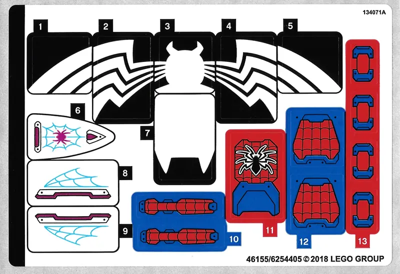 Sticker Sheet for Set 76115 - (46155/6254405)