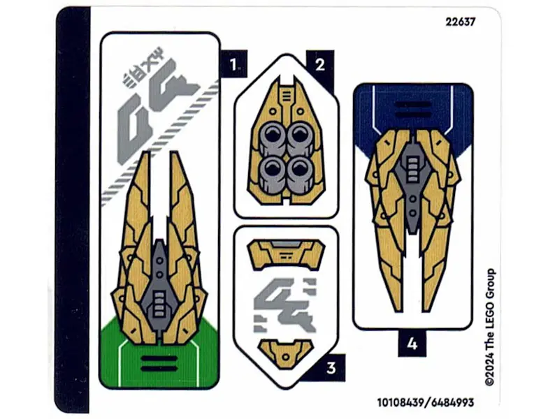 Sticker Sheet for Set 71820 - (10108439/6484993)