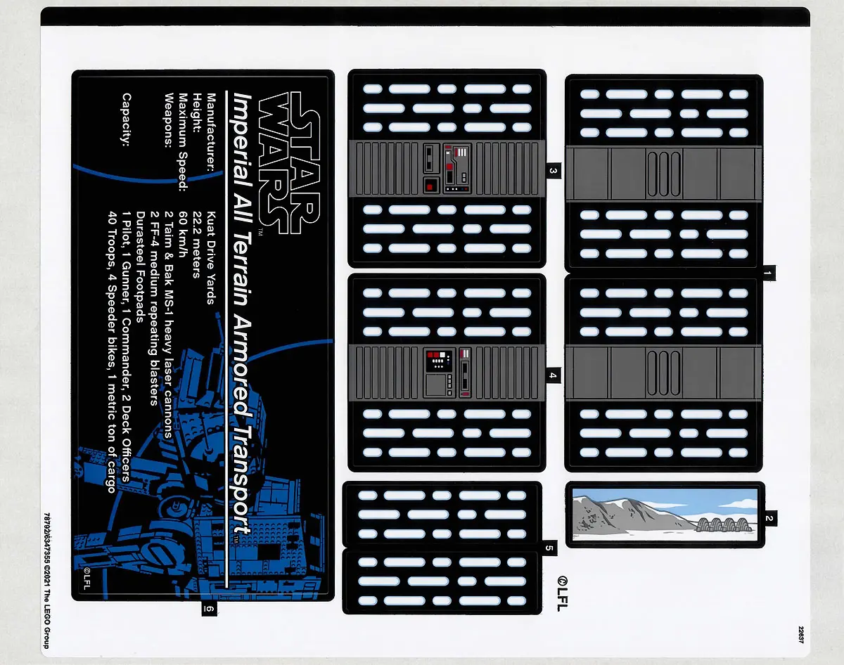 Sticker Sheet for Set 75313 - (78792/6347355)