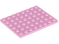 Bright Pink Plate 6 x 8