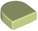 Green Tile, Round 1 x 1 Half Circle Extended