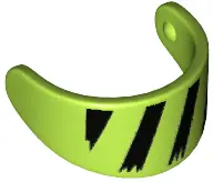Lime Minifigure, Visor Standard with Black Diagonal Stripes Pattern