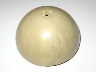 Dark Tan Cylinder Hemisphere 11 x 11, Studs on Top with Marbled Tan Planet Pattern (SW Bespin)