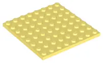 Bright Light Yellow Plate 8 x 8