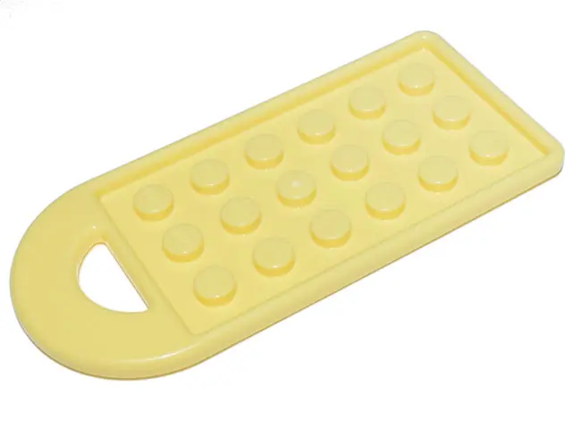 Bright Light Yellow Bag Tag with 3 x 6 Studs