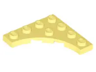 Bright Light Yellow Plate, Modified 4 x 4 with 3 x 3 Curved Cutout