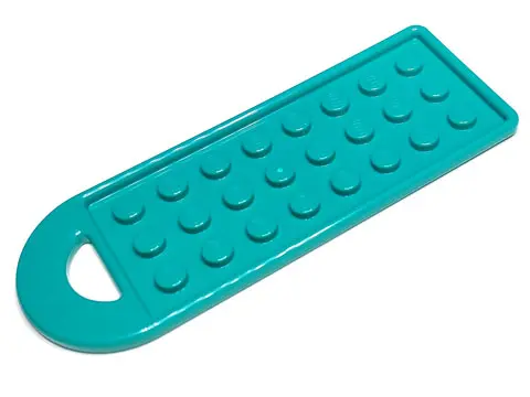 Dark Turquoise Bag Tag with 3 x 8 Studs