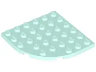 Light Aqua Plate, Round Corner 6 x 6