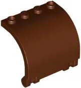 Reddish Brown Panel 3 x 4 x 3 Curved with Double Clip Hinge