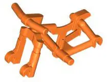 Orange Bicycle Frame, Heavy Mountain Bike with Handlebars