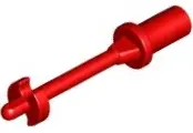 Red Minifigure, Utensil Ski Pole 3L with Handle, Stop Ring and Side Stops