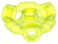 Trans-Neon Green Minifigure, Weapon Holder Ring with 3 Bars and 3 Bar Holes (Ninjago Aeroblade Cente
