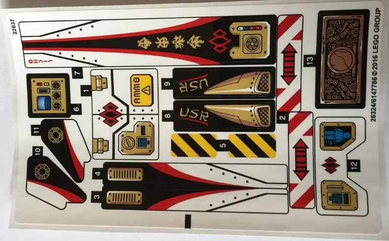 Sticker Sheet for Set 70595 - International Version - (26324/6147786)