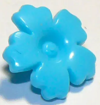 Medium Azure Friends Accessories Hair Decoration, Flower with Serrated Petals and Small Pin