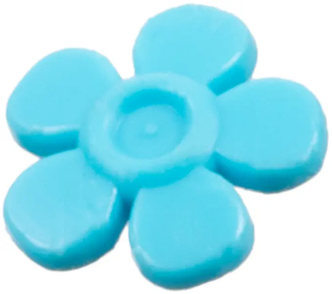 Medium Azure Friends Accessories Hair Decoration, Flower with Smooth Petals and Small Pin