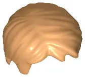 Medium Nougat Minifigure, Hair Short Tousled with Side Part