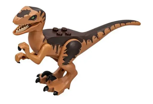 Medium Nougat Dinosaur Raptor / Velociraptor with Dark Brown Back