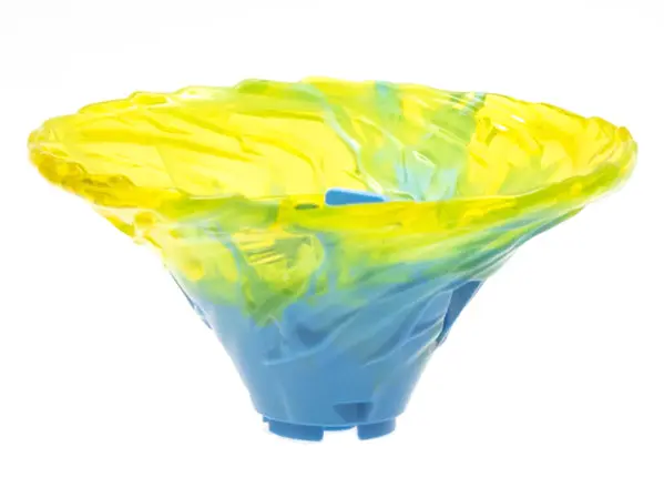 Medium Blue Tornado of Spinjitzu Wide with Marbled Trans-Yellow Top Pattern