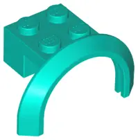 Dark Turquoise Vehicle, Mudguard 4 x 2 1/2 x 1 2/3 with Arch Round