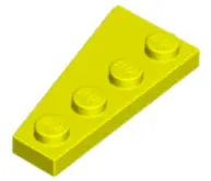 Neon Yellow Wedge, Plate 4 x 2 Right