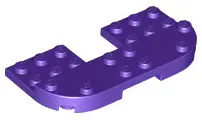 Dark Purple Plate, Round 4 x 8 x 2/3, Raised 2 x 8 and 2 x 2 Cutout