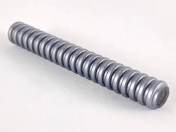 Flat Silver Hose, Ribbed 7mm D.  7L / 5.6cm