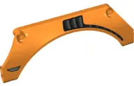 Orange Technic, Panel Car Mudguard Arched 15 x 2 x 5 with Vent Grille Pattern Model Left Side
