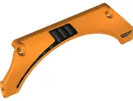 Orange Technic, Panel Car Mudguard Arched 15 x 2 x 5 with Vent Grille Pattern Model Right Side