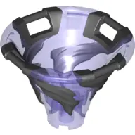 Trans-Purple Tornado of Spinjitzu with Bar Handles on Top Edge with Molded Black Spiral Pattern