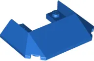 Blue Wedge 6 x 4 Cutout (Train Roof) with 5 Large Bottom Tubes