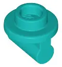 Dark Turquoise Plate, Round 1 x 1 with Bar Handle on Long Stem