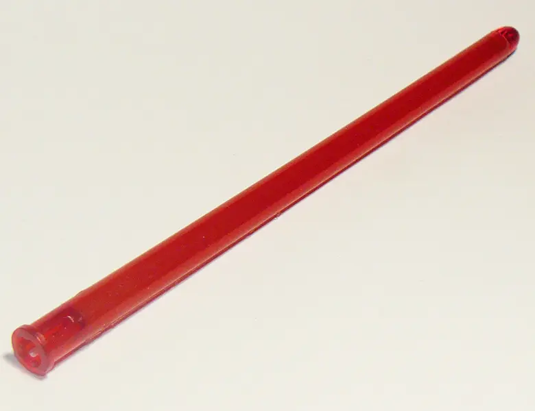 Trans-Red Large Figure Weapon, Lightsaber Blade 15L with Axle Hole
