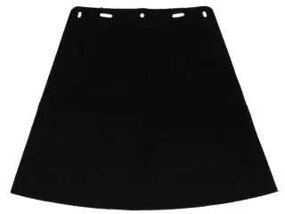 Black Cloth Skirt with 5 Holes, Large Buildable Figures