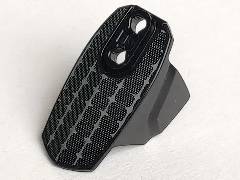 Black Hero Factory Armor with Ball Joint Socket - Size 5 with Light Bluish Gray Wavy Lines and Dots 