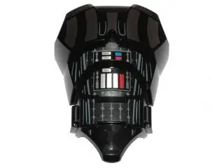 Black Large Figure Torso with SW Darth Vader Pattern