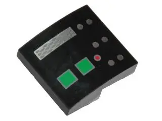 Black Slope, Curved 2 x 2 x 2/3 with SW Darth Vader Control Panel Pattern Model Right Side