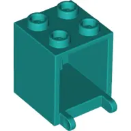 Dark Turquoise Container, Box 2 x 2 x 2