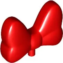 Red Minifigure, Bow Large with Small Pin